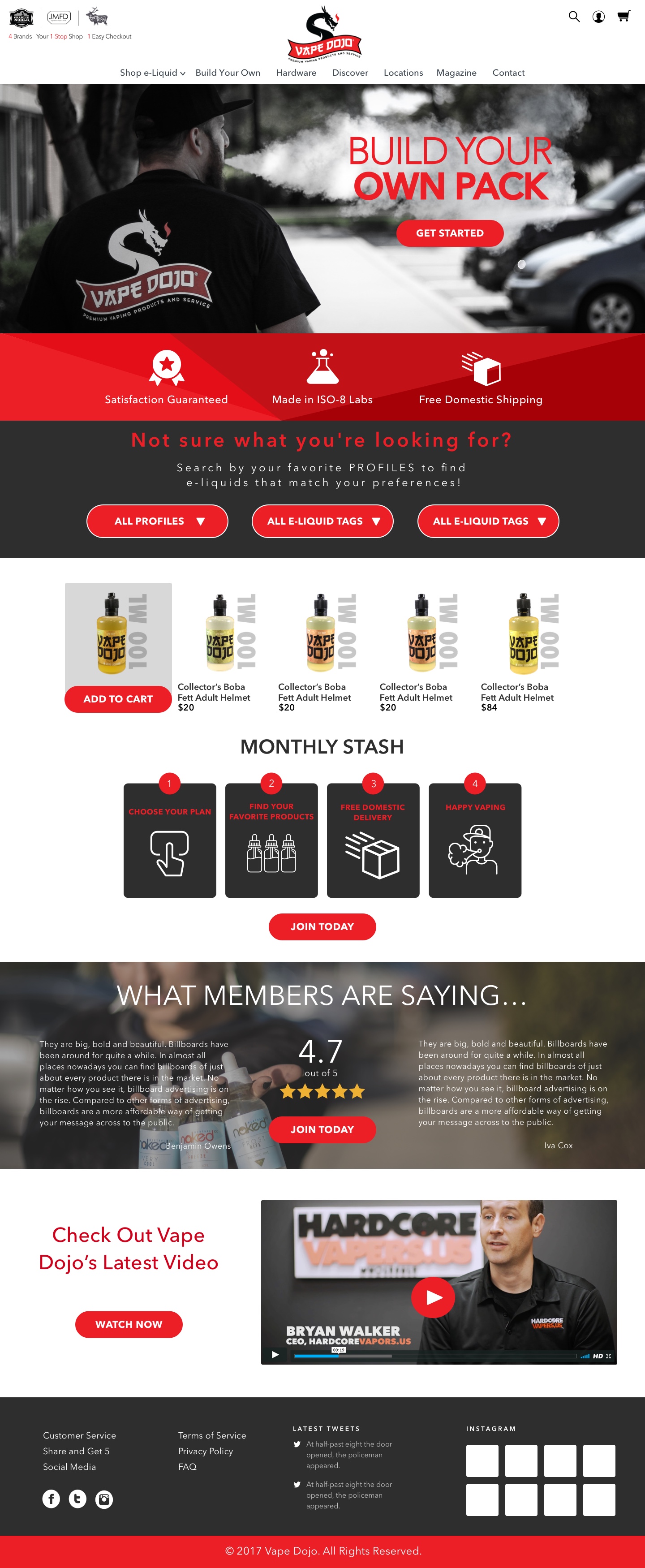 Vape Dojo Homepage